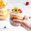 100ST 360ML Dessertkoppar med Lock Engångspuddingkoppar Plast Engångsmuggar för Soppaglassglass 4