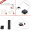 4 Pack 6.5ft Retractable Remote Control Tether with Adjustable Locking Cord, TV Remote Finder and Security Lanyard 6