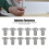 30pcs M10 A2 Stainless Steel Countersunk Hex Bolts, 10mm Thread 7