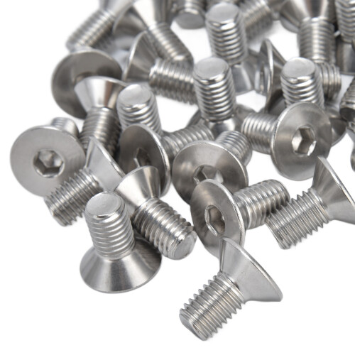 30pcs M10 A2 Stainless Steel Countersunk Hex Bolts, 10mm Thread
