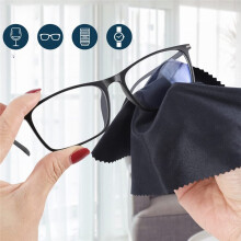 Chiffons de Nettoyage pour Lunettes 15 X 18 cm, 20 Pièces, Chiffons de Nettoyage en Microfibre pour Lunettes, Objectifs D'Appareil Photo, Écrans,