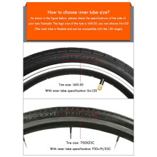 4X Tube IntéRieur de VéLo Pliant 16 Pouces X 1-3/8 349 Pneu de VéLo à Chambre à Air pour