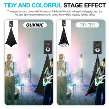 4X Speaker Stand Cover, DJ Speaker Stand Statief Scrim Rok met Draagtas, 360 Graden Zwarte Cover voor Bruiloft, Stage Gig