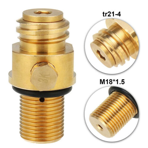 2pcs M18X1.5 Refill CO2 Valve Adapter Thread Converter Replacement for 2