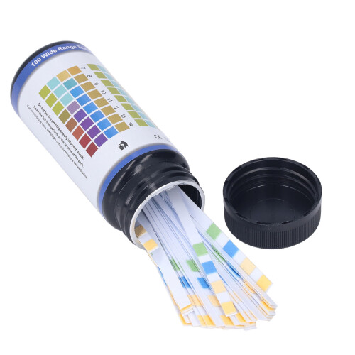 PH Test Strips 100 Pcs, 15 Sec Colorimetric Water & Urine Test