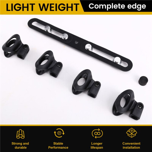 Microphone Bar Base Mic Holder with Mic Clip for Live Streaming Mic Clip Stands Microphone Support,B