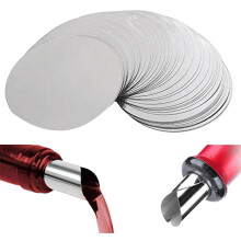 750 Pcs 3 Inch Silver Wine Pourer Discs Drip-Proof Drip Pouring pour Spout pour Wine Thin Slice