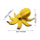 (Yellow) Rustic Resin Octopus Decor for Home 5