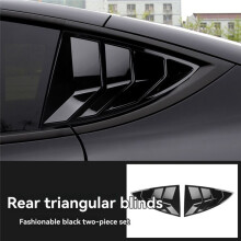 Car Rear Shutter Window Cover for Model Y Rear Triangular Louver Decoration Cover Accessories Carbon Fiber Pattern