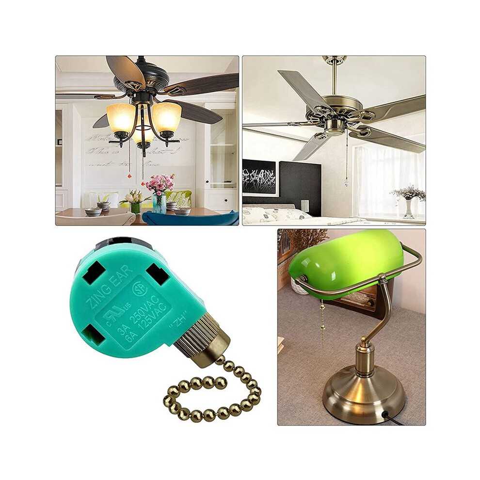 15 Pack Ceiling Fan 3 Speed 4 Wire Zing Ear Ze-268S6 Fan Pull Chain Replacement Speed Control 6032687723532