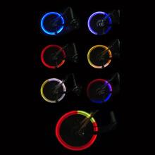 8X Fahrrad Licht Ohne Batterie Mountainbike Fahrrad Beleuchtung LEDs Reifen Reifen Ventil Kappen Radspeichen LED-Licht BL0157