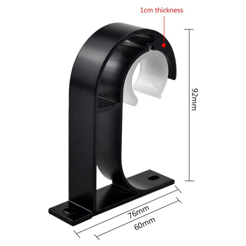 Curtain Rod Bracket Black28mm2Pack 1