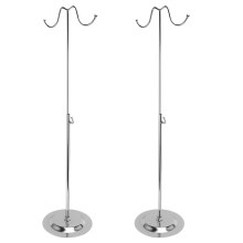 2X Metal Handbag Rack Women Bag Display Stand Double Hook Adjustable Stainless Steel Holder