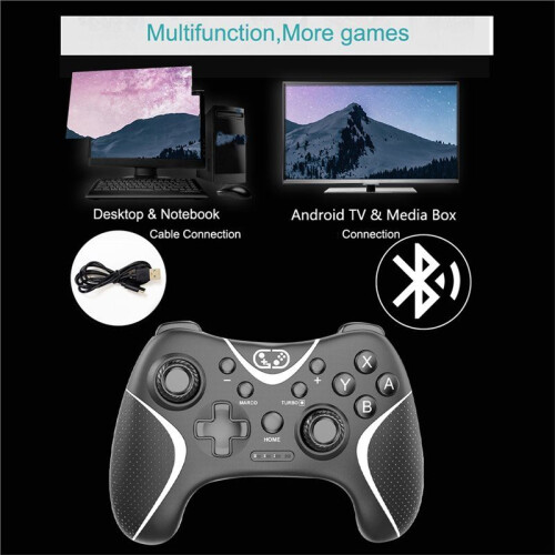 For Switch2 NS Pro Wireless Gamepad for  Lite OLED PC Android Continuous Vibrations Game Controller Black&White 2