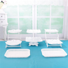 2X 2 Niveaux Gâteau Dessert Titulaire Cupcake Pâtisserie Biscuit Plateau Titulaire Bonbons Buffet Porte Fruits Mariage Utiliser Un Carré