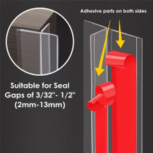 T-Shaped Clear Silicone Seal Strip for Door Window Gaps,Weather Stripping Door Seal Strip,Draft Stopper for Side of Door