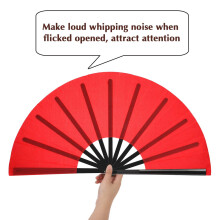 6 Pièces Grand Fan Nylon Tissu Ventilateur de Poche Pliant Ventilateur Chinois Kung Fu Tai Fan Décoration Plier Main Ventilateur pour Les Fêtes