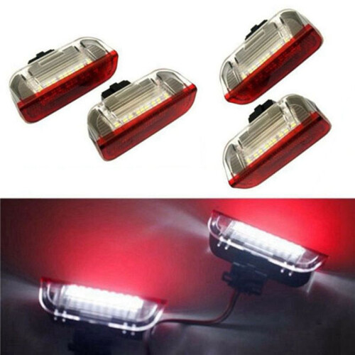 8Pcs Car LED Door Warning Light Welcome Projector for  6 7  MK5 MK6  B6 B7 CC 2
