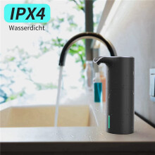 2X Automatic Soap Dispenser Black, Foam Soap Dispenser Rechargeable Non-Contact Automatic Soap Dispenser for Bathroom