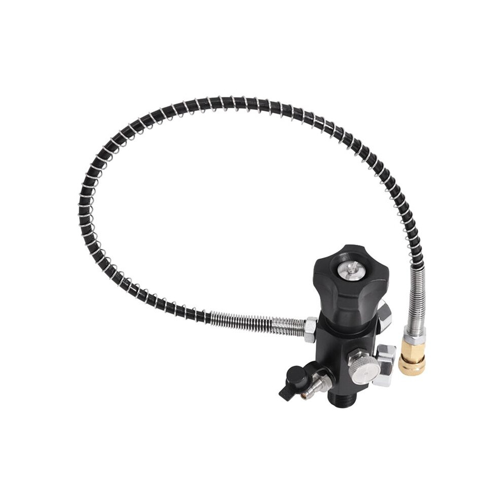 Hpat M18x1.5 Fill Refill Station Tank Charging Valve Dual Gauge With 50Cm High Pressure Hose 4713361930416