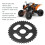 37mm ID Sprocket 40T 6 Hole Black Stainless ATV 11