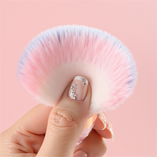 (Pink) Multi-Functional Nail & Face Powder Brush 1