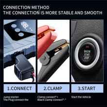 600A Portable Car Jump Battery Emergency Booster for 12V Petrol Car with Lighting Emergency Hammer