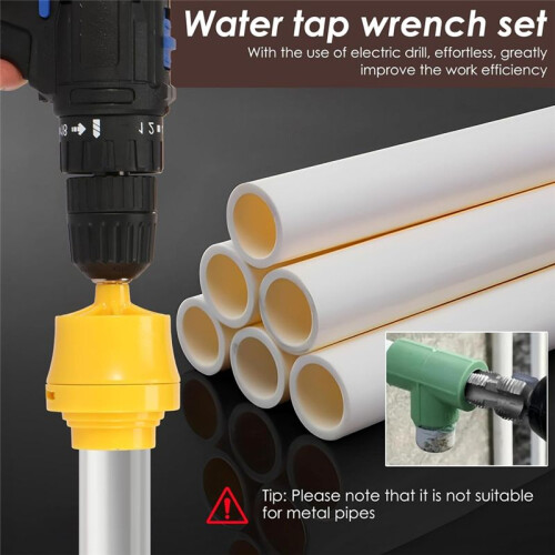 PVC Thread Maker Tool for Electric Drill, Dies Pipe Threader Plumbing Tool, PVC Pipe Threading Plumbing Kit A 1