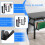 Metal Clamp- Desk Side Storage Rack Double Layer No Drilling Organizer Double Layer 2