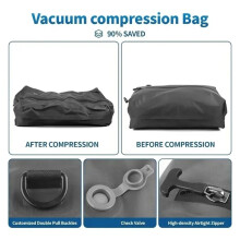 Sac de Compression Sous Vide 17 L, Sac de Rangement de  Réutilisable, Sac à Dos de Compression pour Activités de Plein Air