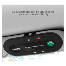Speaker Handsfree Car Kit Sun Visor Clip Wireless Audio Receiver Speakerphone Wireless Stereo MP3 Music Player