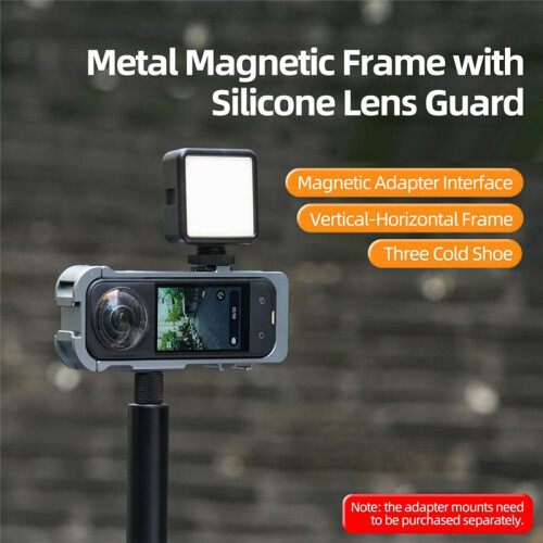 Protective Case for  X5 Camera Frame Rabbit Cage with Silicone Lens Cover Cold Shoe with Magnetic Adapter 2