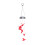 Solar Wind Chime Light – ABS, Colourful Gradient, 72cm 2