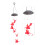 Solar Wind Chime Light – ABS, Colourful Gradient, 72cm 8