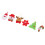 6 katoenen kerstboomhangers 2