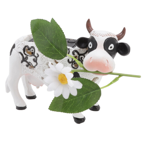 Daisy Cow Solar Light Resin Garden Statue1Pack 2
