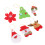 6 katoenen kerstboomhangers 4