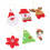 6 katoenen kerstboomhangers 6