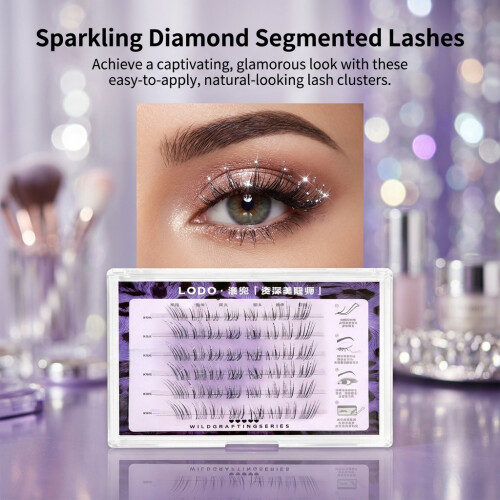 (D) Glitter DIY False Eyelashes - Volume & Sparkly 1