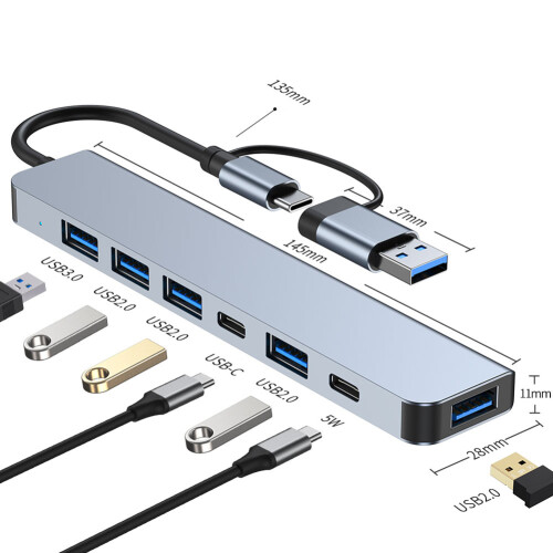 Multiport USB Hub 3.0 Multi USB Splitter 4 USB C Port 3.0 2.0  for PC Laptop Computer Hub 2