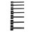 7pcs Leather Hole Cutter Semicircular Shape Ends for Belt Refining 12
