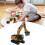 Durable 1:60 Scale Brown Alloy Model Backhoe Loader for Kids 8+ 14
