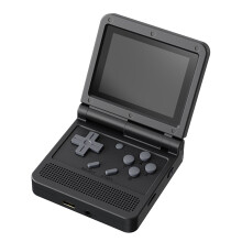 POWKIDDY Nueva VersióN V90 Consola de Juegos Retro de CóDigo Abierto 3.0 Pulgadas IPS LCD 320 X 240 64GB ROM 15000 Juegos Incorporados (Negro)