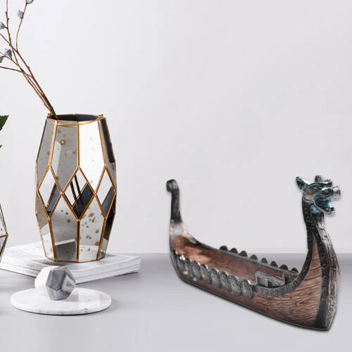 Resin Viking Ship Incense Holder24cm 2