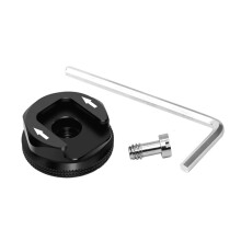 DSLR 1/4inch Tripod Mount Screw Black Mic to Flash ColdShoe Adapter Stand for Camera Cage Monitor Photo Studio Accessory