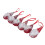 Set van 6 kerstkabouterballen, van stof 6