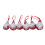 Set van 6 kerstkabouterballen, van stof 7