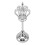 Castiçal Coroa Prateada – Ferro e Cristal, 37cm 4