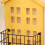 Wood and Iron Wall-Mounted Shelf, House Shape 2