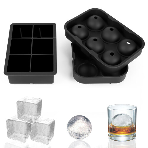 Silicone Ice Cube Tray – Honeycomb Shape, Black 2